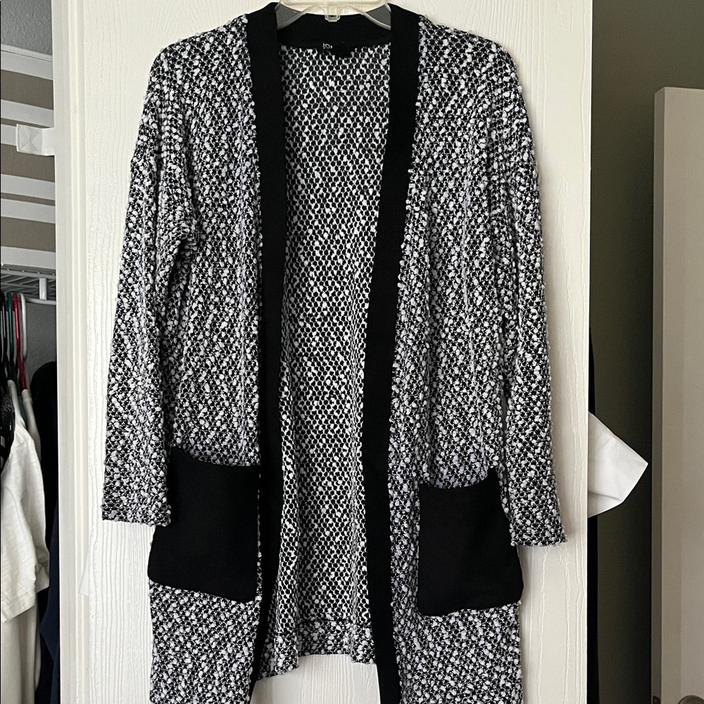 Jones New York Black and White Cardigan